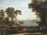 Claude Lorrain landscape with the marriage of lsaac and rebecca Spain oil painting artist